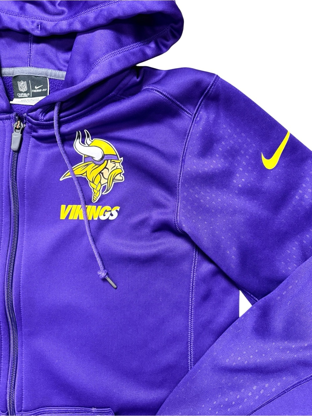 Nike Minnesota Vikings Therma-FIT Full Zip Hoodie Men’s Small Purple NFL - Picture 4 of 11